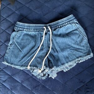 Denim Aerie Shorts with Adjustable Waist